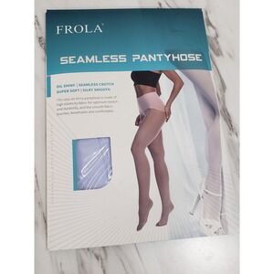 NEW - Frola Oil Shiny Stockings Pantyhose 360°Seamless Crotch in VIOLET